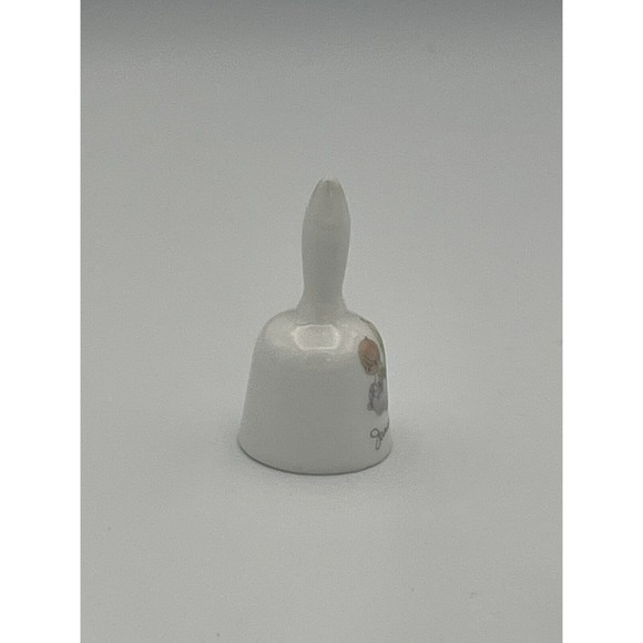 VINTAGE ENESCO'S PRECIOUS MOMENTS JANUARY BIRTHDAY ULTRA MINI ANGELS BELL 1” In. - Picture 5 of 6